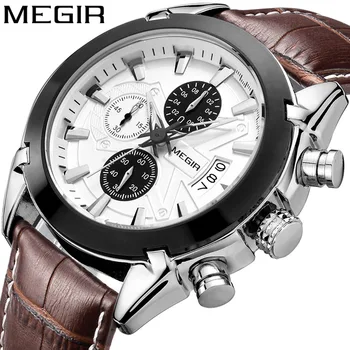 Megir Fashion Casual Chronograph Men Sport Quartz Watch Calendar Leather Strap Luxury Brand Waterproof Wristwatches
Megir Fashion Casual Chronograph Men Sport Quartz Watch Calendar Leather Strap Luxury Brand Waterproof Wristwatches