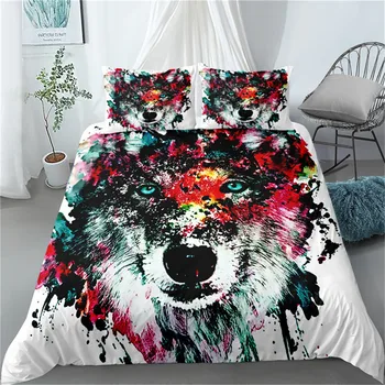 Water Painting Wolf Bedding Set Usa King Queen Full Twin Size Uk Single Bed Linen Set
Water Painting Wolf Bedding Set Usa King Queen Full Twin Size Uk Single Bed Linen Set