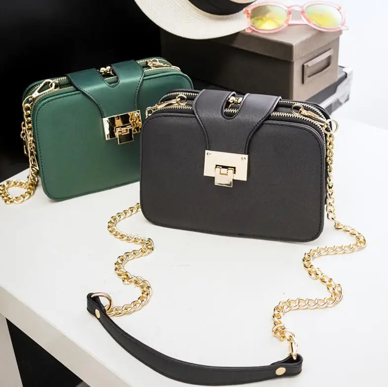 

New women's chain small bag fashion single shoulder diagonal female bag flip frosted matte jelly package three small square bag