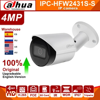 Original Dahua IP camera 4MP IPC-HFW2431S-S 4MP POE SD Card H.265 IP67 IK10 smart IR Mini Bullet Camera Starlight IVS Camera
Original Dahua IP camera 4MP IPC-HFW2431S-S 4MP POE SD Card H.265 IP67 IK10 smart IR Mini Bullet Camera Starlight IVS Camera