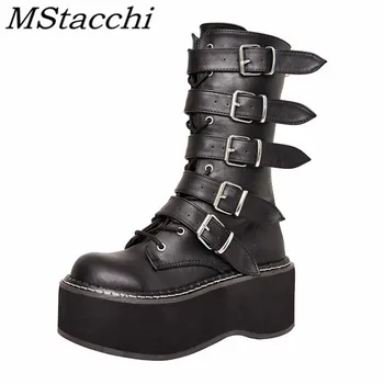 Mstacchi Metal Decoration Back Zipper Women Short Boots Flat Platform Cross-tied Punk Fashion Cool Female Shoes Chaussure Femme
Mstacchi Metal Decoration Back Zipper Women Short Boots Flat Platform Cross-tied Punk Fashion Cool Female Shoes Chaussure Femme