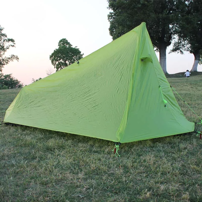 Outdoor Single Person Ultra Light Aluminum Pole Camping Tent Hiking Double Layer Green Nylon Tent
Outdoor Single Person Ultra Light Aluminum Pole Camping Tent Hiking Double Layer Green Nylon Tent