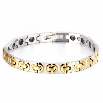 & Gold-color Women's Health Bracelets & Bangles Magnetic Stainless Steel Charm Bracelet Jewelry For Unisex KB56548
& Gold-color Women's Health Bracelets & Bangles Magnetic Stainless Steel Charm Bracelet Jewelry For Unisex KB56548