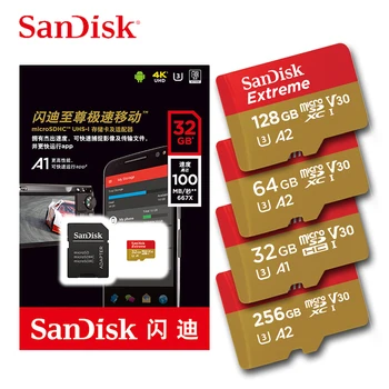 SanDisk Extreme Class 10 Micro SD card 128GB 32GB 64GB 256GB A2 U3 V30 Memory Card TF Card SD/TF Flash cards MicroSD for Phone
SanDisk Extreme Class 10 Micro SD card 128GB 32GB 64GB 256GB A2 U3 V30 Memory Card TF Card SD/TF Flash cards MicroSD for Phone