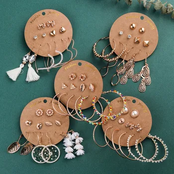 Vintage Boho gold love heart stud Earrings sets for women female fashion 2020 dangle drop earrings jewelry ornament wholesale 
Vintage Boho gold love heart stud Earrings sets for women female fashion 2020 dangle drop earrings jewelry ornament wholesale