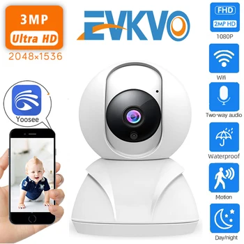 EVKVO 3MP Smart Camera IP Cam Wifi Camcorder 360 Angle WIFI Wireless Night Vision Auto Motion Detect Surveillance Baby Monitor
EVKVO 3MP Smart Camera IP Cam Wifi Camcorder 360 Angle WIFI Wireless Night Vision Auto Motion Detect Surveillance Baby Monitor