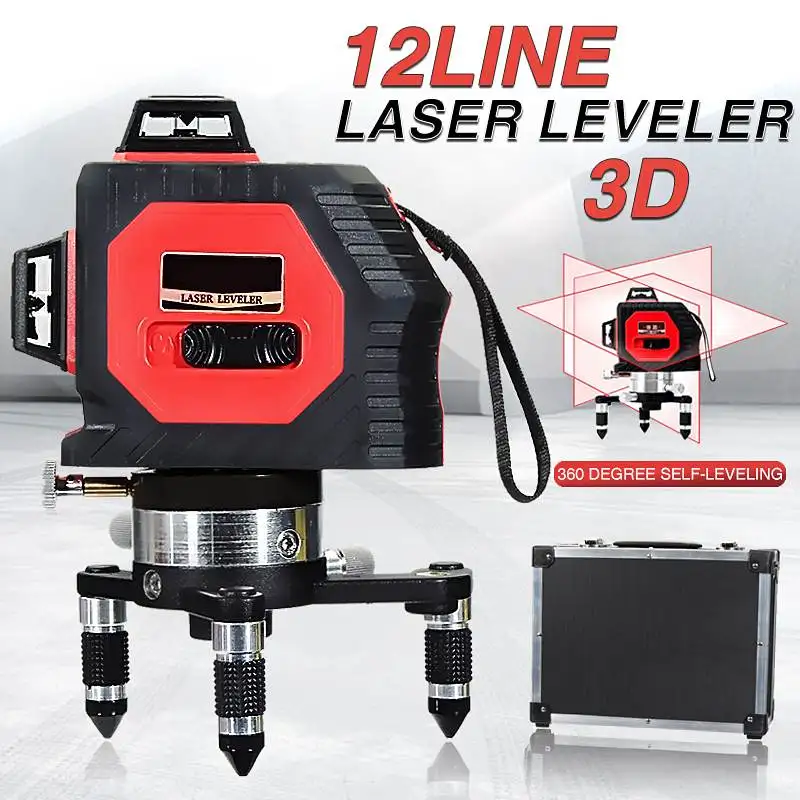 Efficient 50M Red Beam Line 12 Lines 360 Degrees Rotary Outdoor Mode - Receiver And Tilt Slash Available Auto Line Laser Level
Efficient 50M Red Beam Line 12 Lines 360 Degrees Rotary Outdoor Mode - Receiver And Tilt Slash Available Auto Line Laser Level