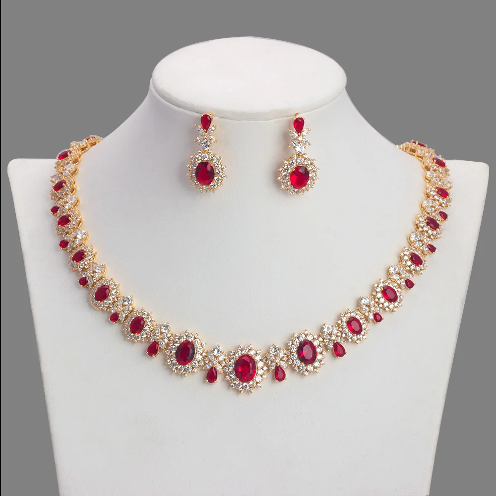 Bride Talk Dubai Bridal Jewelry Sets Necklace Earring 2 Pcs Micro Inlay Zirconia Multicolor Stone Fine Wedding Santuzza Necklace
Bride Talk Dubai Bridal Jewelry Sets Necklace Earring 2 Pcs Micro Inlay Zirconia Multicolor Stone Fine Wedding Santuzza Necklace