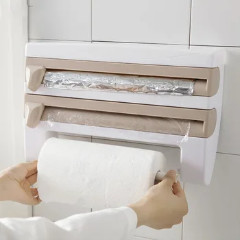 Kitchen Cling Film Storage Rack Wrap Cutter Refrigerator Wall Hanging Paper Towel Holder Multifunction Home Organizer
Kitchen Cling Film Storage Rack Wrap Cutter Refrigerator Wall Hanging Paper Towel Holder Multifunction Home Organizer