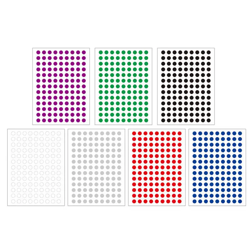 For 12 Sheets/Pack 6mm Circle Solid Color Coded Adhesive Label Dot Sticker Round Code Stickers for Student
For 12 Sheets/Pack 6mm Circle Solid Color Coded Adhesive Label Dot Sticker Round Code Stickers for Student
