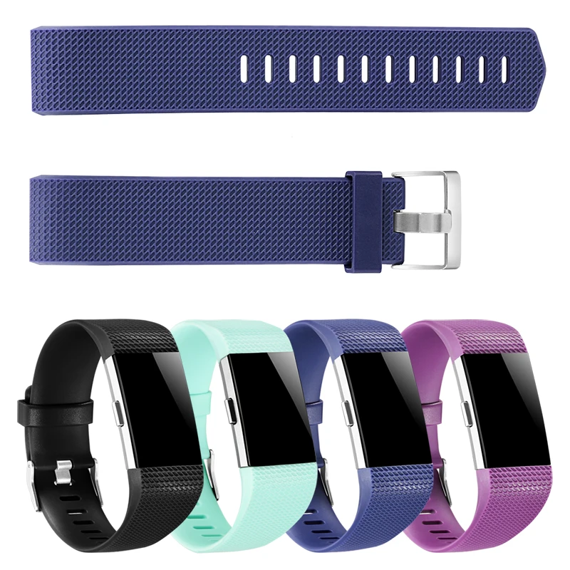 Силиконовый сменный для браслета Fitbit Charge 2 цветных ремень ношения на