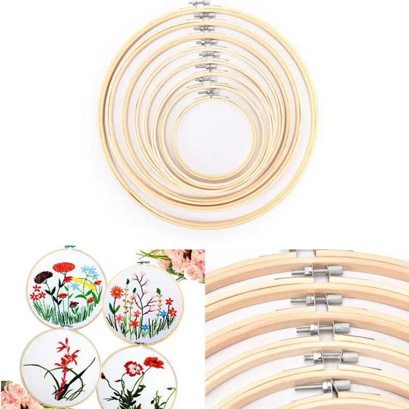 Bamboo Frame Embroidery Hoop Ring DIY Needlecraft Cross Stitch Machine Round Loop Hand Household Sewing Tools 2Sizes
Bamboo Frame Embroidery Hoop Ring DIY Needlecraft Cross Stitch Machine Round Loop Hand Household Sewing Tools 2Sizes
