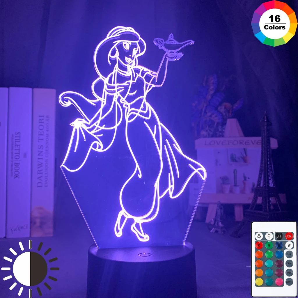 3d Night Light Princess Jasmine Holding The Lamp Figure Nightlight for Girl Bedroom Decor Light Led Color Changing Night Lamp
3d Night Light Princess Jasmine Holding The Lamp Figure Nightlight for Girl Bedroom Decor Light Led Color Changing Night Lamp
