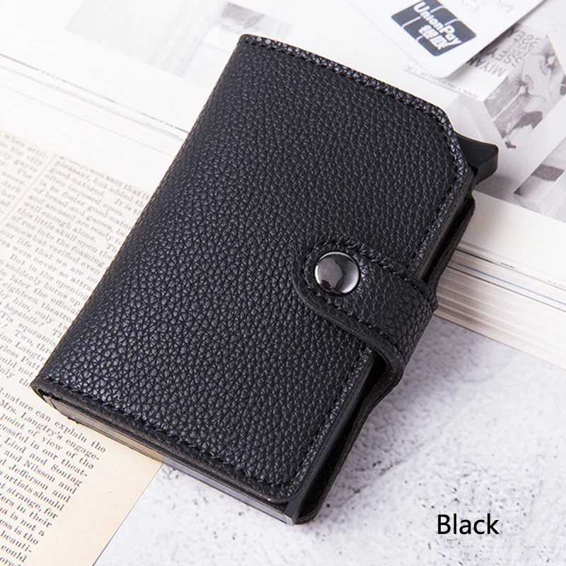 New Antitheft Card Holder Blocking Rfid Men Wallet Leather Unisex Security Information Cretit Card holders Aluminum Metal Purse
New Antitheft Card Holder Blocking Rfid Men Wallet Leather Unisex Security Information Cretit Card holders Aluminum Metal Purse