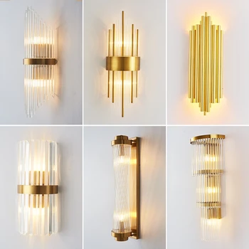 Nordic Golden Luxury Wall Lamps Crystal Sconces Fixtures for Living Room Bedroom Bedside Decor Modern Simple Led Wall Lights
Nordic Golden Luxury Wall Lamps Crystal Sconces Fixtures for Living Room Bedroom Bedside Decor Modern Simple Led Wall Lights