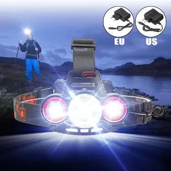 T6 LED Headlamp 18650 Rechargeable Waterproof Head Torch flashlight Fishing Hunting Light Portable Lighting for Camping
T6 LED Headlamp 18650 Rechargeable Waterproof Head Torch flashlight Fishing Hunting Light Portable Lighting for Camping