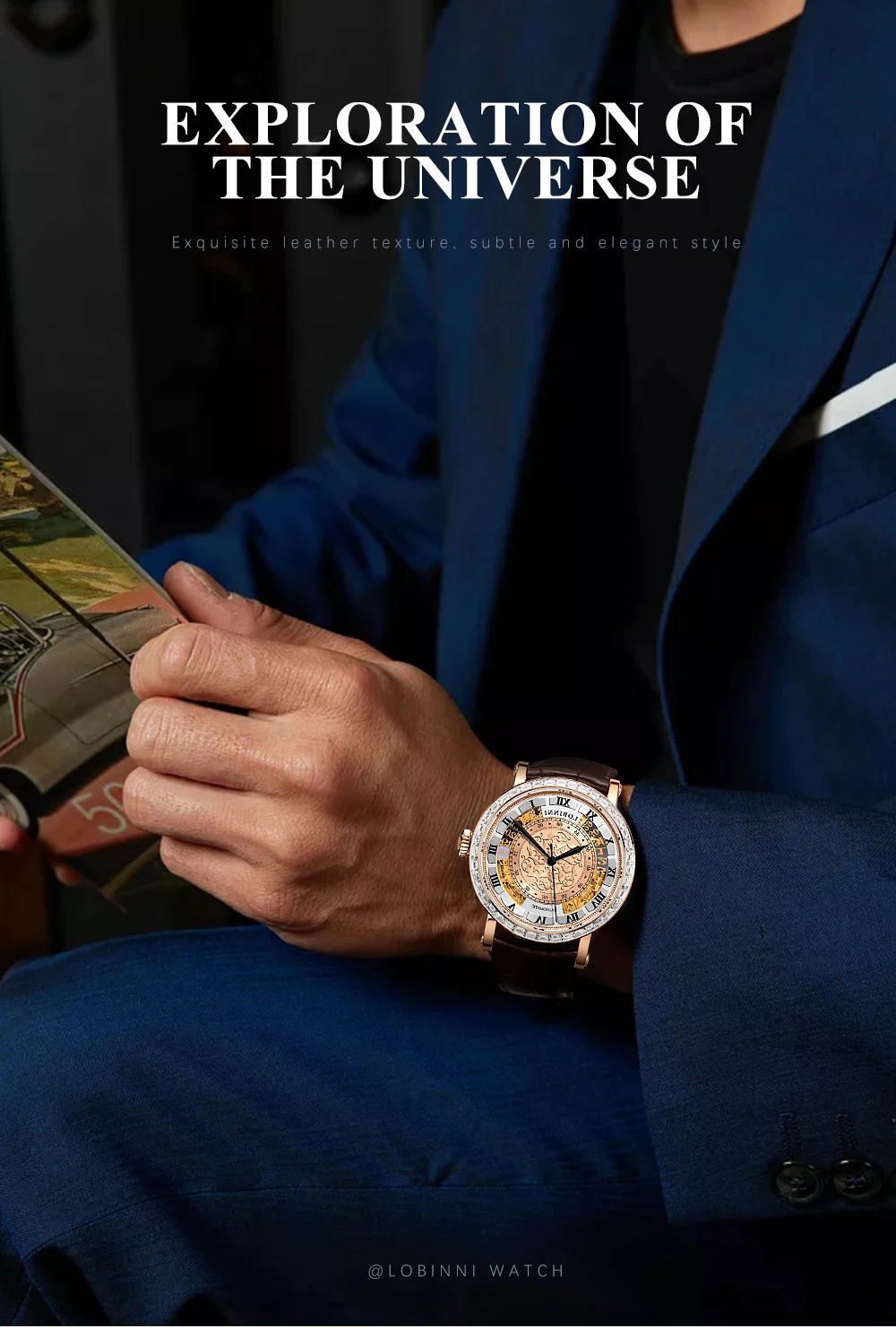 Switzerland luxury brand men wristwatch clock vintage men mechanical watch fashion original design relogios masculino waterproof