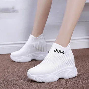 Breathable Knitted Chunky Sneakers Women 2019 New Autumn Solid Wedge Sock Shoes Woman Thick Bottom High Top Shoes Female
Breathable Knitted Chunky Sneakers Women 2019 New Autumn Solid Wedge Sock Shoes Woman Thick Bottom High Top Shoes Female