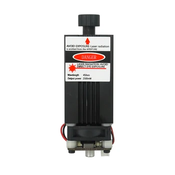 2500mw Laser Module 450NM Focusing Blue Laser Head Laser Engraving Machine Tools 2.5W Laser Tube L00002
2500mw Laser Module 450NM Focusing Blue Laser Head Laser Engraving Machine Tools 2.5W Laser Tube L00002