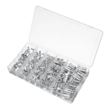 190pcs/Set Rivet Nut Kit Aluminium Insert Nutsert Open End Threaded M3 (45pcs) M4 (40pcs) M5 (40pcs) M6 30pcs M8 20pcs M10 15pcs
190pcs/Set Rivet Nut Kit Aluminium Insert Nutsert Open End Threaded M3 (45pcs) M4 (40pcs) M5 (40pcs) M6 30pcs M8 20pcs M10 15pcs