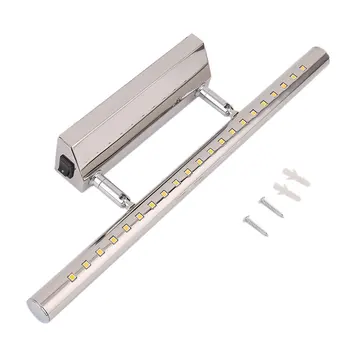 7W LED Mirror Lamp Stainless Steel Wall Mounted Rotatable Waterproof SMD5050 Practical For Bathroom Bedroom With Switch
