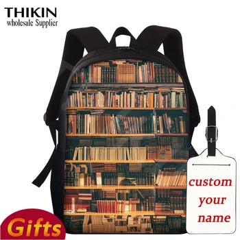 THIKIN 3D Book Bookshelf Pattern Double Layer Backpack Children School Bag Teenage Students High Capacity Girls Boys Schoolbag 
THIKIN 3D Book Bookshelf Pattern Double Layer Backpack Children School Bag Teenage Students High Capacity Girls Boys Schoolbag