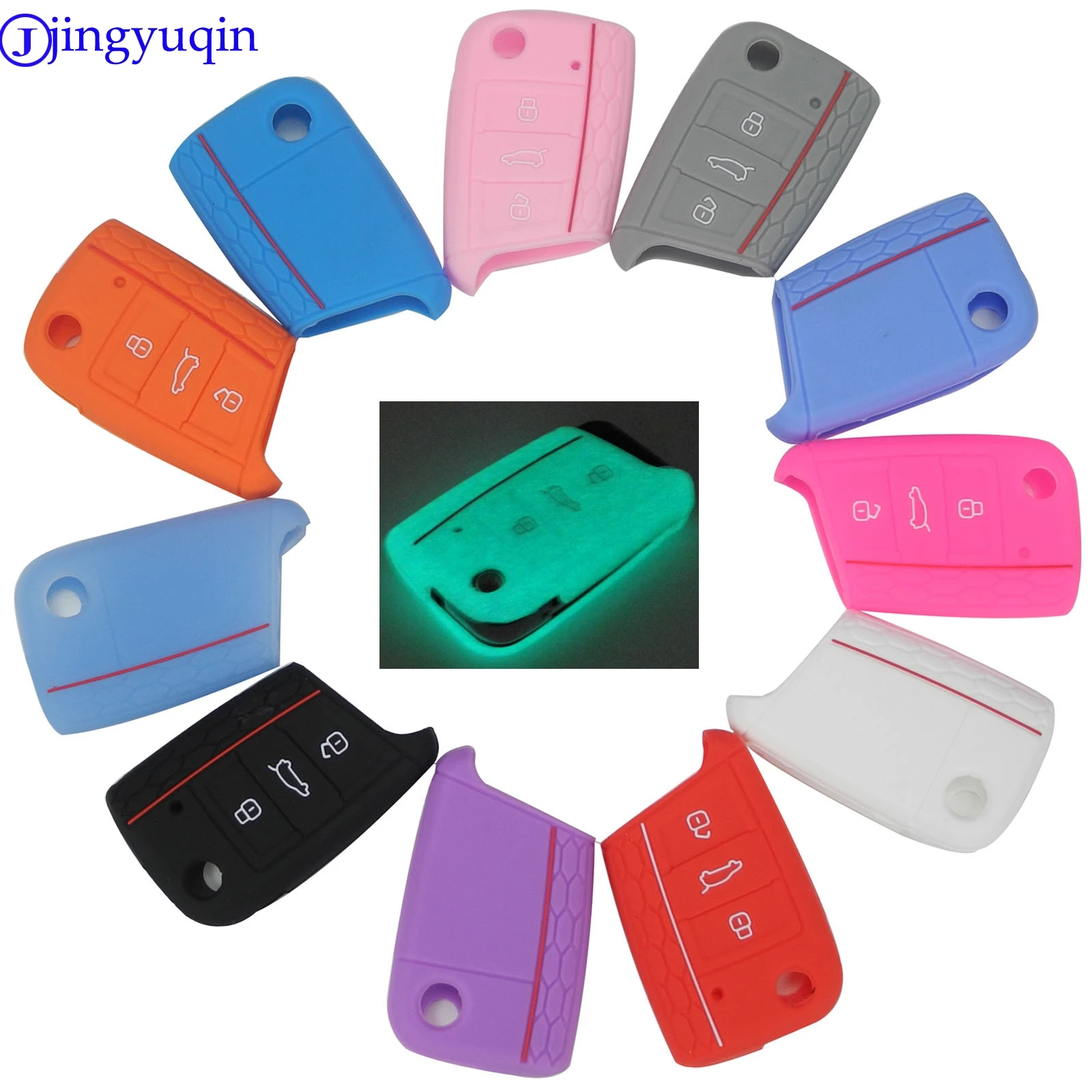 Bilchave 3 Button Silicone Key Case Cover For VW Polo Golf 7 Tiguan for Skoda Octavia Karoq for SEAT Ateca Leon Ibiza 2015-2019
Bilchave 3 Button Silicone Key Case Cover For VW Polo Golf 7 Tiguan for Skoda Octavia Karoq for SEAT Ateca Leon Ibiza 2015-2019