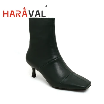 HARAVAL Fashion Basic Ankle Boots Black Thin Heels Green White High Heel Genuine Leather Square Toe Adult Zipper Footwear E33L
HARAVAL Fashion Basic Ankle Boots Black Thin Heels Green White High Heel Genuine Leather Square Toe Adult Zipper Footwear E33L