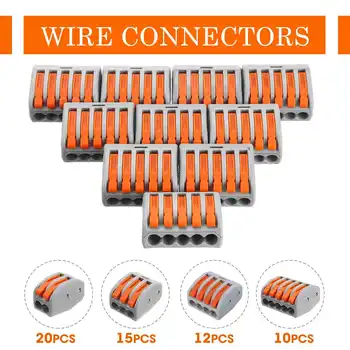 20/15/12/10PCS PCT-212/213/214/215 Terminal Block Connectors 0.08-2.5mm Mini Wire Connector Conductor Threader Splitter 2/3/4/5P
20/15/12/10PCS PCT-212/213/214/215 Terminal Block Connectors 0.08-2.5mm Mini Wire Connector Conductor Threader Splitter 2/3/4/5P