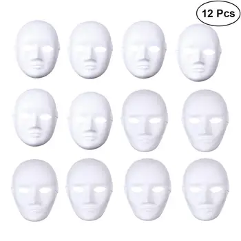 12pcs Full Face Blank Hand-Painted Unpainted Mask Hip-Hop Dance Mask Cosplay Fancy Dress Masquerade Mask Halloween Costumes DIY
12pcs Full Face Blank Hand-Painted Unpainted Mask Hip-Hop Dance Mask Cosplay Fancy Dress Masquerade Mask Halloween Costumes DIY