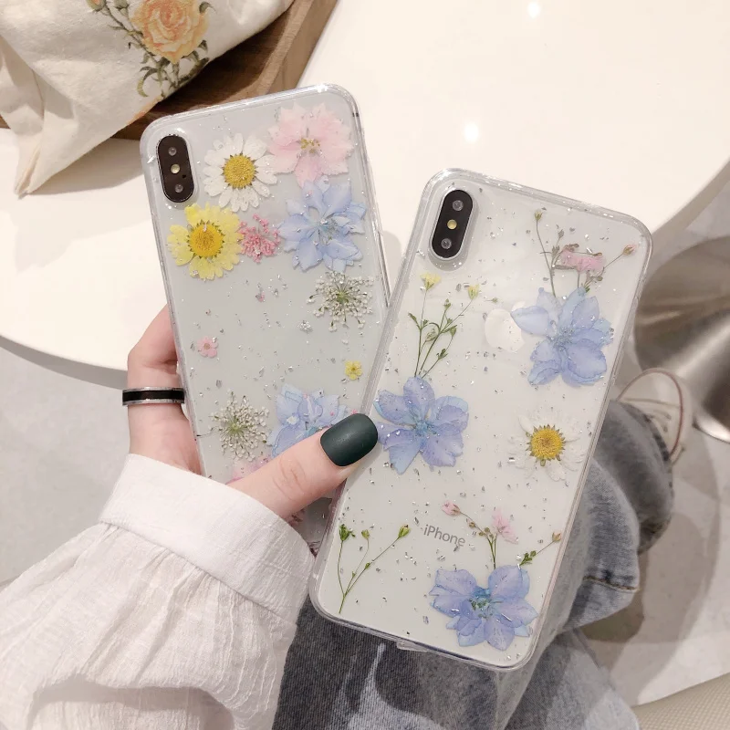 Fashion Glitter real Dry pressed Flower phone case For iphone x xr xs max 6 6S 7 8 plus transparent silicone back cover girl
Fashion Glitter real Dry pressed Flower phone case For iphone x xr xs max 6 6S 7 8 plus transparent silicone back cover girl