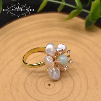 GLSEEVO Natural Baroque Pearl Rings For Women Engagement Gift Flower Statement Ring Luxury Handmade Fine Female Jewelry GR0266A
GLSEEVO Natural Baroque Pearl Rings For Women Engagement Gift Flower Statement Ring Luxury Handmade Fine Female Jewelry GR0266A