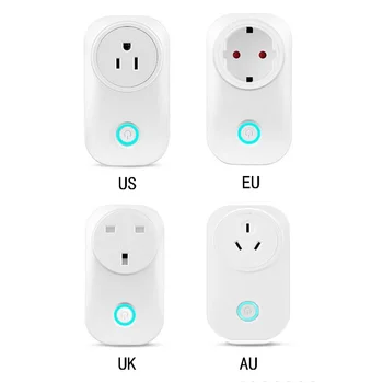 

EU Plug 220 V Assistent Universele WIFI Smart Socket Afstandsbediening Smart Timing Schakelaar Werk voor Amazon Alexa /Google