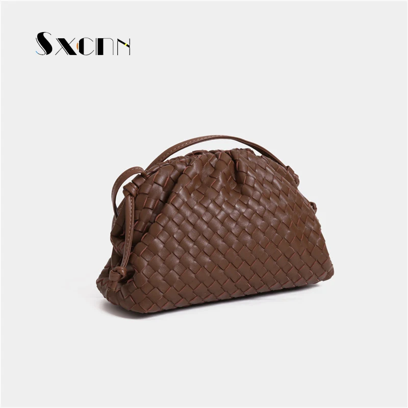 

SXCNN Sheepskin weaving Crossbody Bags For Women Casual brand Genuine Leather Shoulder bag Fashion Ladies Totes bolsas feminina
