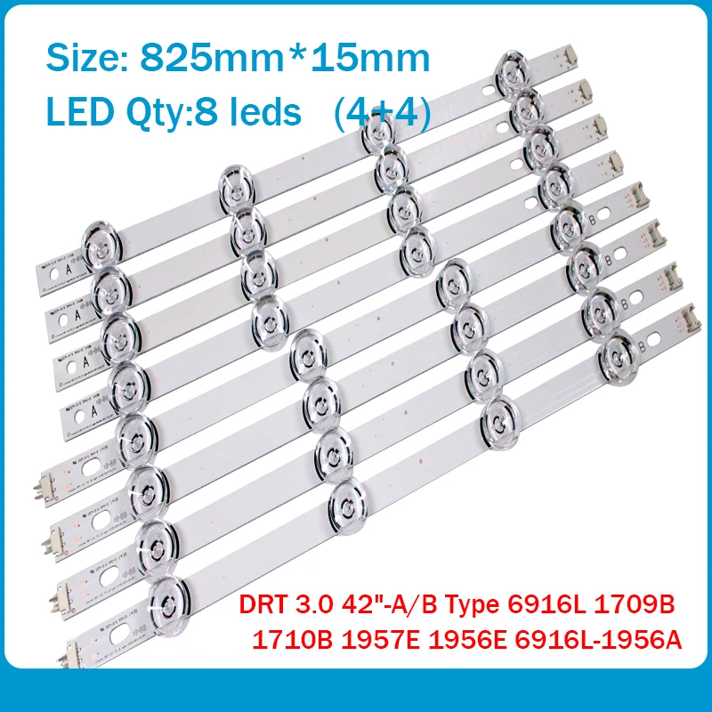 NEW!! 8 PCS(4*A,4*B) LED strips for LG INNOTEK DRT 3.0 42"-A/B Type 6916L 1709B 1710B 1957E 1956E 6916L-1956A 6916L-1957A ,
NEW!! 8 PCS(4*A,4*B) LED strips for LG INNOTEK DRT 3.0 42"-A/B Type 6916L 1709B 1710B 1957E 1956E 6916L-1956A 6916L-1957A ,