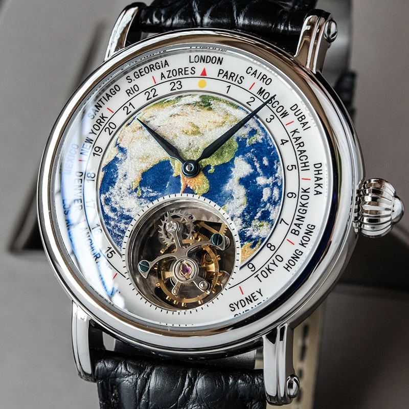 High-end 3D Enamel Dial Men Tourbillon Sport Mechanical Watches Men's As Gift High-end 3D Enamel Dial Men Tourbillon Sport Mechanical Watches Men's As Gift
