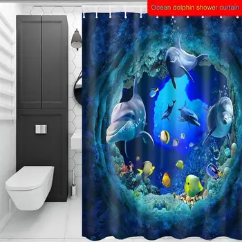 Shower Curtain Bathroom Curtain Curtains Eco-Friendly Waterproof Sea Dolphin Polyester Fiber Window Blue Ocean Home Toilet
Shower Curtain Bathroom Curtain Curtains Eco-Friendly Waterproof Sea Dolphin Polyester Fiber Window Blue Ocean Home Toilet
