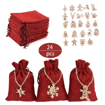 Christmas Calendar Gift Bag Environmentally-Friendly 24 Advent Calendar Burlap Bag, Durable Hanging Drawstring Gift Bag
Christmas Calendar Gift Bag Environmentally-Friendly 24 Advent Calendar Burlap Bag, Durable Hanging Drawstring Gift Bag
