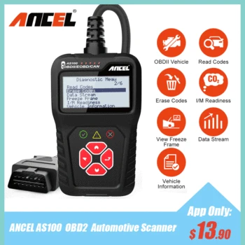 ANCEL AS100 OBD2 Scanner Live Data OBD 2 Automotive Scanner Multi-language Car Diagnostic Tool For Engine OBD2 Fault Code Reader
ANCEL AS100 OBD2 Scanner Live Data OBD 2 Automotive Scanner Multi-language Car Diagnostic Tool For Engine OBD2 Fault Code Reader