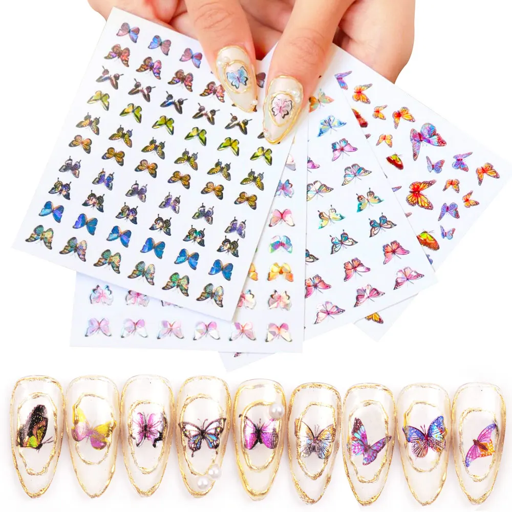 3D Butterfly Nail Art Stickers Set Adhesive Sliders Laser Nail Transfer Decals Foils Wraps Decorations Transfer Slider Manicure
3D Butterfly Nail Art Stickers Set Adhesive Sliders Laser Nail Transfer Decals Foils Wraps Decorations Transfer Slider Manicure