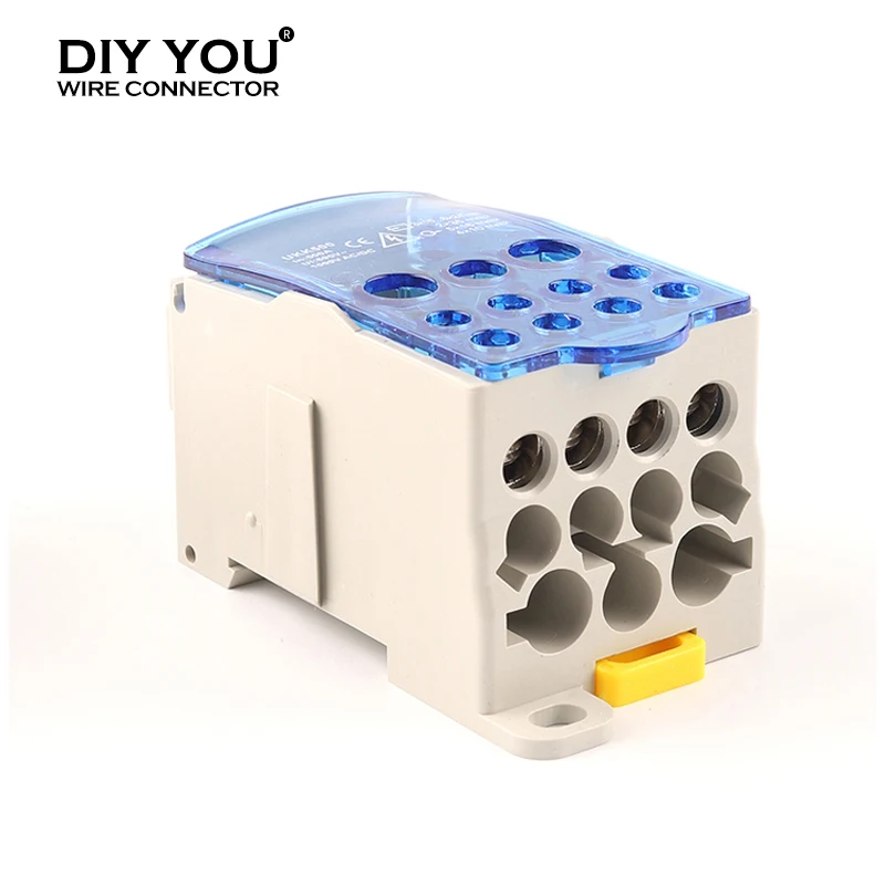 UKK 500A Din Rail Wire Terminal Block 1 in many Out distribution Box Universal Electrical Splitter Wiring connector Junction Box
UKK 500A Din Rail Wire Terminal Block 1 in many Out distribution Box Universal Electrical Splitter Wiring connector Junction Box