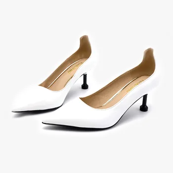 High Heels Woman Fine With 2019 Season Shallow Mouth Solid Color After Bag With Pointed Pu High Heels Slim
High Heels Woman Fine With 2019 Season Shallow Mouth Solid Color After Bag With Pointed Pu High Heels Slim