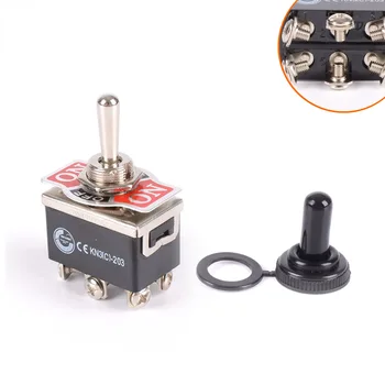 TUV/CE 6 Pin Toggle Switch + Waterproof Cap KN3C-203A Screw Feet Rocker on-of Switch DPDT
TUV/CE 6 Pin Toggle Switch + Waterproof Cap KN3C-203A Screw Feet Rocker on-of Switch DPDT