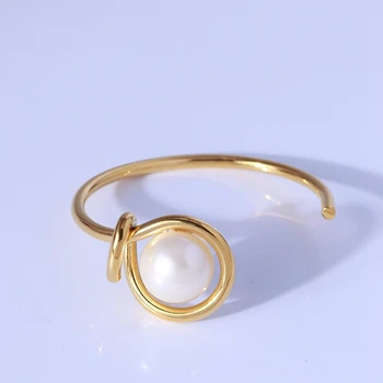 Simple and personalized knot line inlay large pearl opening Adjustable Bracelet
Simple and personalized knot line inlay large pearl opening Adjustable Bracelet