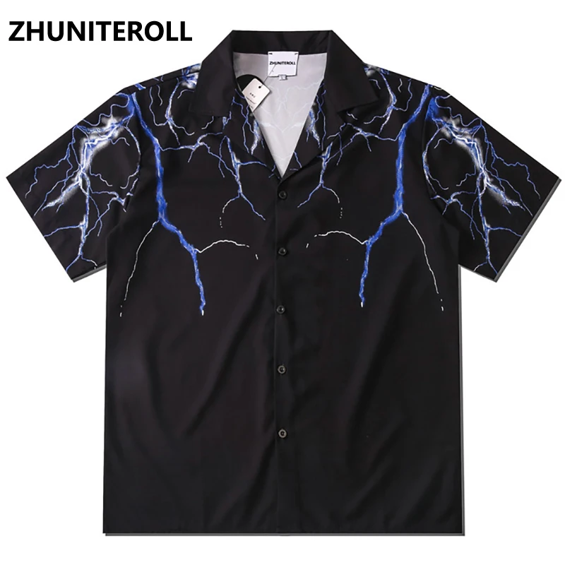 Summer Lightning Print Hawaiian Beach Shirts Hip Hop Short Sleeve Button Streetwear Men Casual Holiday Party Blouse Shirt Tops
Summer Lightning Print Hawaiian Beach Shirts Hip Hop Short Sleeve Button Streetwear Men Casual Holiday Party Blouse Shirt Tops