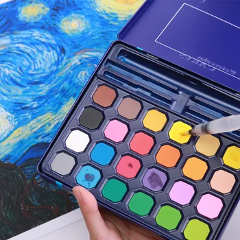 36/48 Colors Solid Watercolor Pigment Set Water Color Pigment Iron Metal Box Portable Packing Painting Art Supplies Stationery
36/48 Colors Solid Watercolor Pigment Set Water Color Pigment Iron Metal Box Portable Packing Painting Art Supplies Stationery