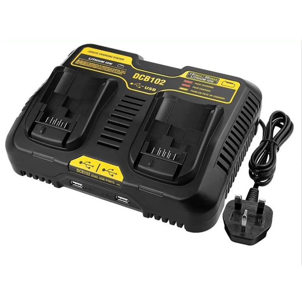 10.8V-20V Dual USB Lithium Li-Ion Universal Rechargeable Battery Charger Pack Power Tool For Dewalt DCB102 Charging Station
10.8V-20V Dual USB Lithium Li-Ion Universal Rechargeable Battery Charger Pack Power Tool For Dewalt DCB102 Charging Station