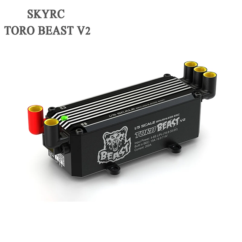 SkyRC Toro Beast V2 200A Brushless ESC with 15A BEC Programmable For 1/5 Scale Car For RC Models Accessories
SkyRC Toro Beast V2 200A Brushless ESC with 15A BEC Programmable For 1/5 Scale Car For RC Models Accessories