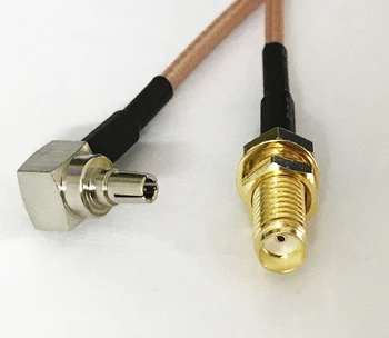 

50pcs CRC9 Male Plug Right Angle to SMA female bulkhead straight RG316 RF Pigtail cable 10cm 15cm 20cm 30cm