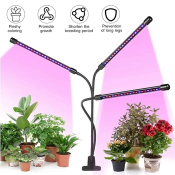 30W LED Grow Light USB with Timer Dimmable Full Spectrum 3 Head Bulbs Flexible Clip Phyto Lamp for Plant Seedling Fitolamp
30W LED Grow Light USB with Timer Dimmable Full Spectrum 3 Head Bulbs Flexible Clip Phyto Lamp for Plant Seedling Fitolamp